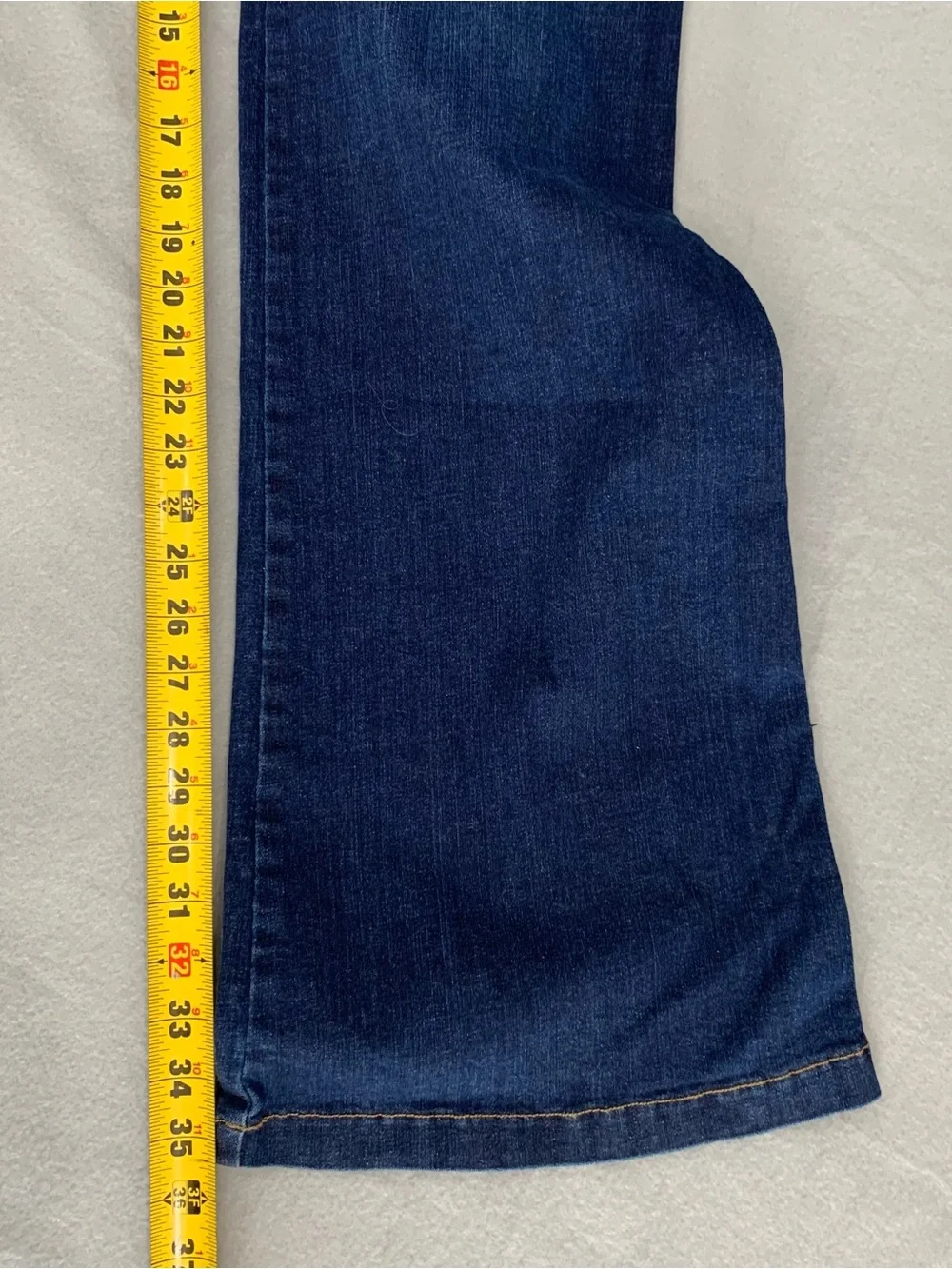 SPANX High Rise Flare Jeans Size 2X Tall Women Blue Denim Tummy Control Wide Leg